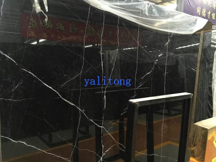 black marquina polished slabs